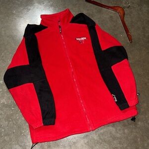 STARTER Red and Black Fleece Jacket